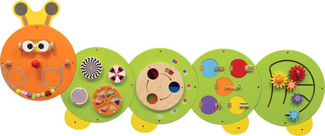 Viga toys - houten - wandspeelbord - rups - lengte 185cm