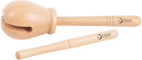 Classic world houten blok percussie, 2dlg.