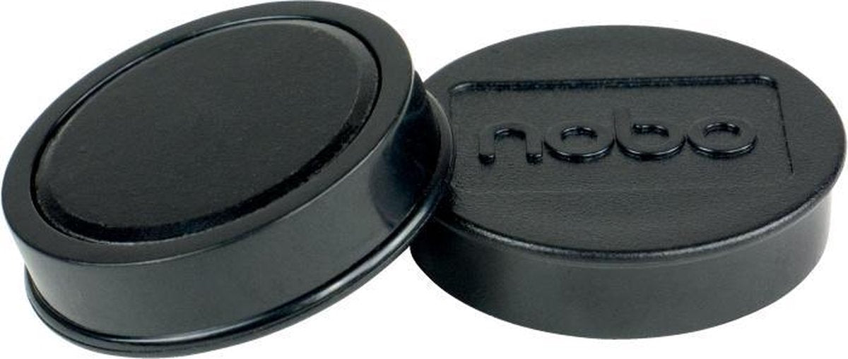 Nobo magnetische whiteboard magneten - pak van 10 stuks - 38mm magneten - zwart