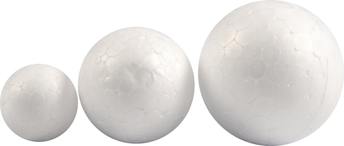 Creativ company styropor ballen wit, 12st.