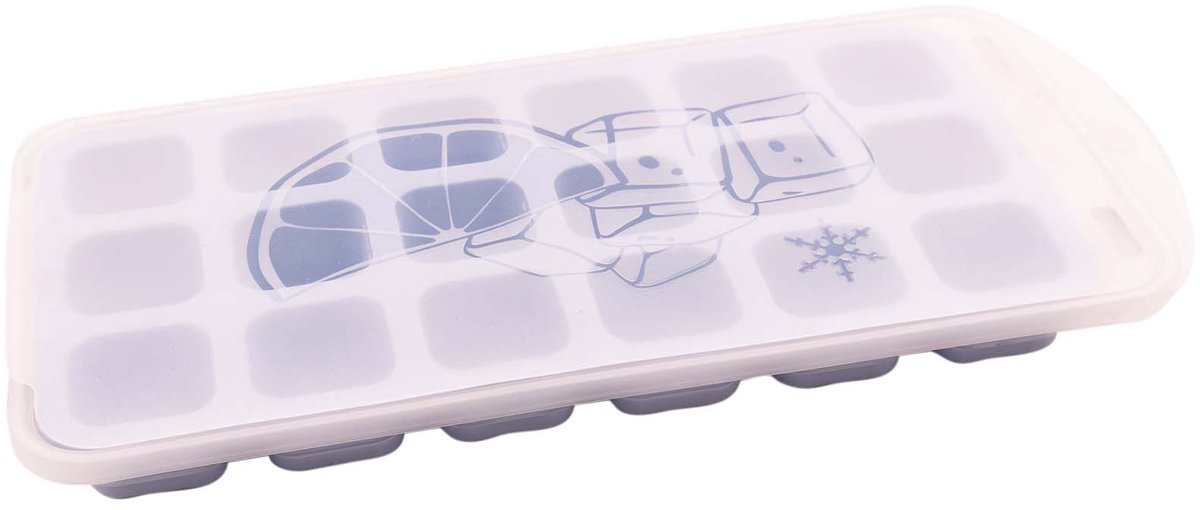 Dotz ijsblokjesvorm uit silicone voor 18 blokjes blauw 27.2x13.1x2.4cm