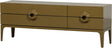 Woood merge tv meubel - eucalyptus hout - honinggeel - 57x160x44