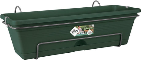 Elho green basics balkonbak allin1 50 - plantenbak voor balkon buiten - ø 49.0 x h 16.5 cm - blad groen