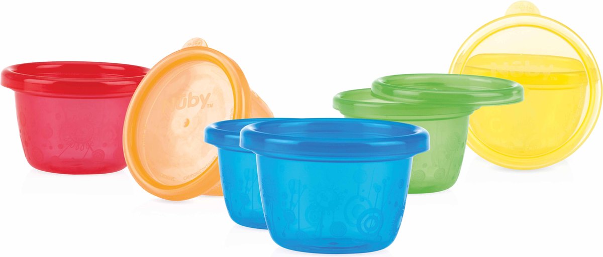 Nûby nuby kommetje met deksel 118ml 6 stuks