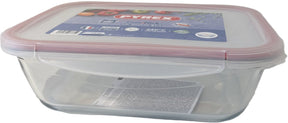 Pyrex - ovenschaal met deksel - rechthoekig, glas - 3,5l - 30x23 cm - cook en click