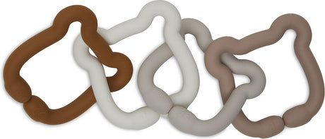 Jollein speelgoed ringen siliconen 20x7x1cm teddy bear