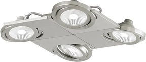 Eglo design brea - spot - 4 lichts - nikkel-mat - wit, helder