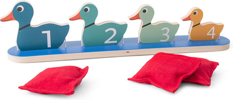 Bs toys bs eendjes op rij - fsc hout - actiespel - werpspel - spelletjes voor kinderen - buiten speelgoed - buitenspel - strandspeelgoed - buiten spellen - tuin speelgoed - houten speelgoed - stvanaf 3 jaar