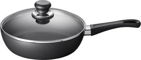Scanpan hapjespan sauteerpan met deksel classic induction ø 24cm 2 liter - geschikt voor alle warmtebronnen - standaard anti-aanbaklaag
