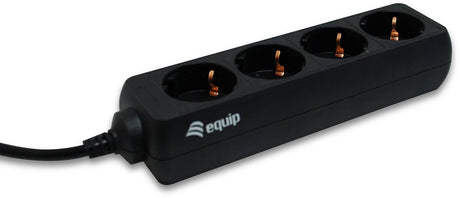 Equip ups pdu stekkerdoos met 4 contacten zwart - 1,1 meter