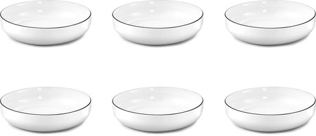 Medard de noblat - yaka black - salade en pastabord 20 cm - 6 delig - porselein