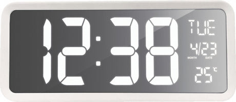Technoline wandklok tafelklok grote duidelijke cijfers - datum dag aanduiding - temperatuur - ws 8130
