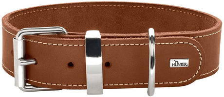 Hunter halsband aalborg special cognac - hondenhalsband - 35 cm
