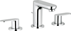 Grohe eurosmart cosmopolitan driegats wastafelkraan - lage uitloop - met trekwaste - chroom