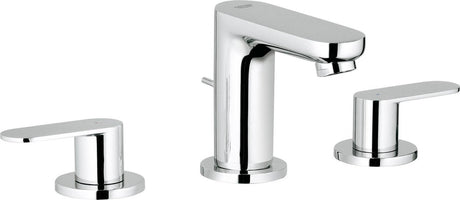 Grohe eurosmart cosmopolitan driegats wastafelkraan - lage uitloop - met trekwaste - chroom
