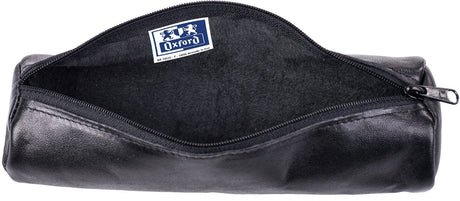 Oxford pennenetui 22x6cm leder rond zwart