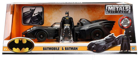 Batmobile batman diecast model 1 24 1989 with figure