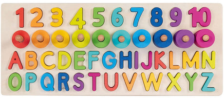 Goki houten alfanumerieke puzzel, 91dlg.