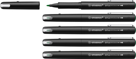 Stabilo dr!ver - premium fineliner - 0.8 mm - groen - doos 5 stuks
