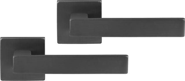 Differnz | tilburg deurkruk | vierkant rozet | gun metal