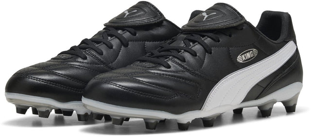 Puma king liga fg ag unisex sportschoenen - black- silver- white 41
