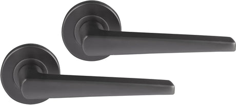 Differnz | rotterdam deurkruk | rond rozet | gun metal