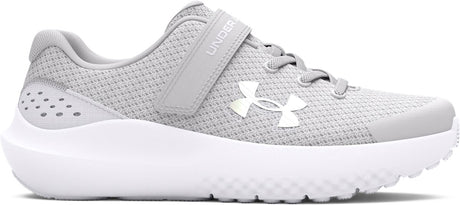 Under armour ua gps surge 4 ac-gry meisjes sportschoenen - halo grijs - wit - iridescent
