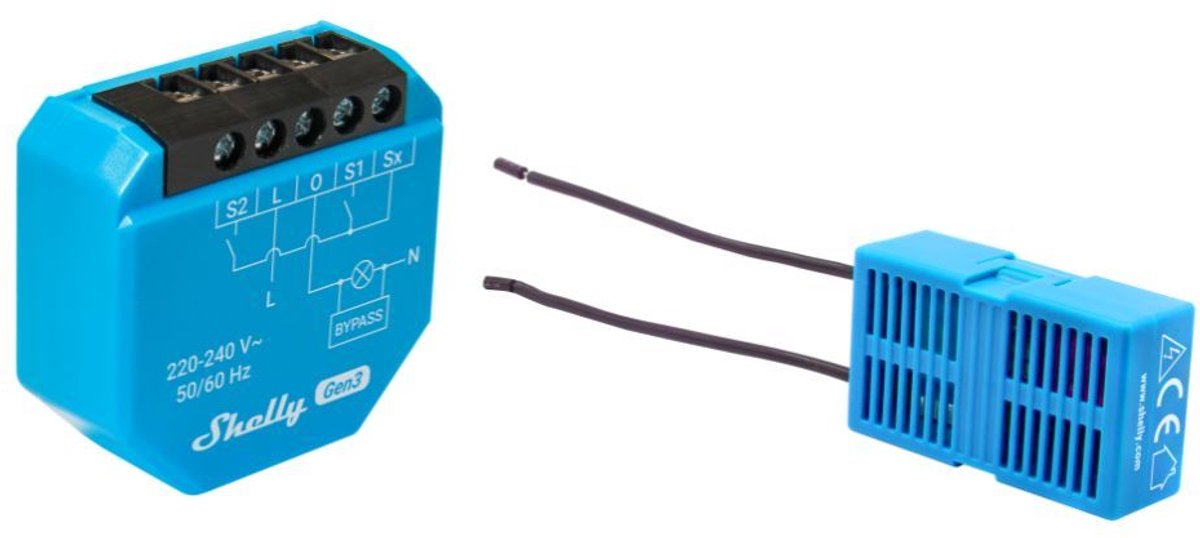 Shelly 1l gen3 wifi bluetooth relais schakelaar 2-draads
