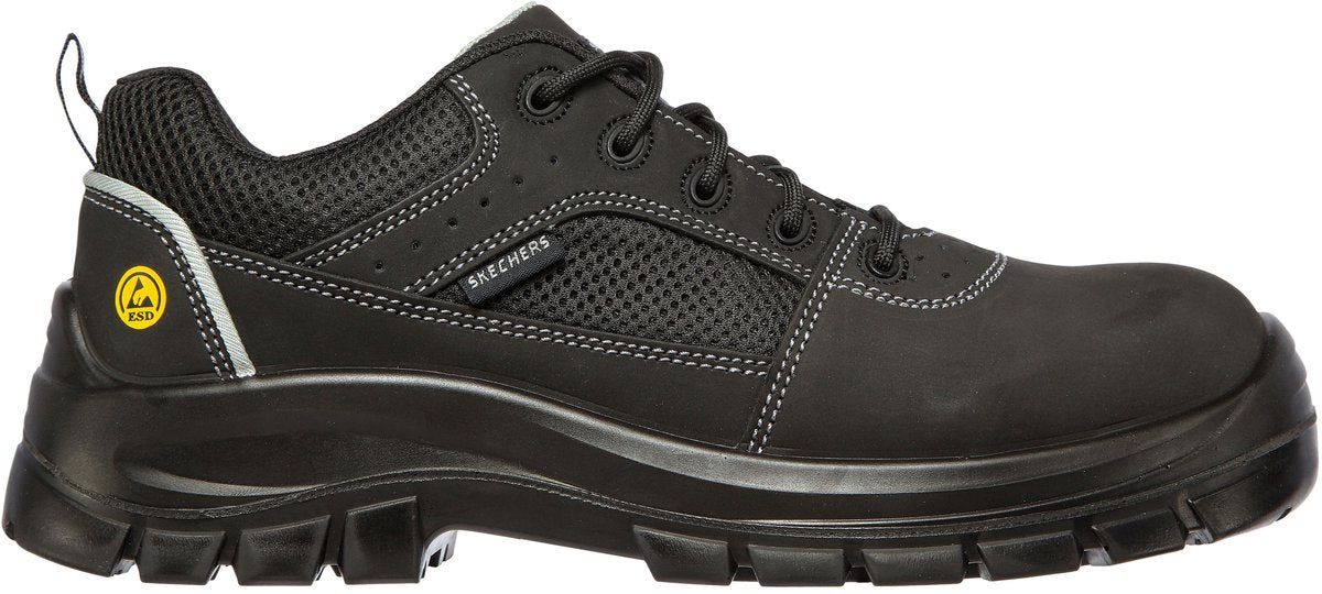 Skechers trophus heren veterschoenen - zwart