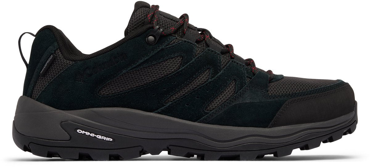 Columbia redmond™ iv low waterproof heren wandelschoenen - black, mountain red 43