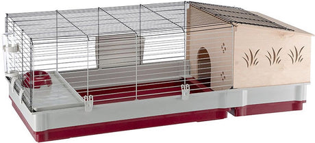 Ferplast krolik 140 plus knaagdierkooi - hout - 142 x 60 x 50 cm