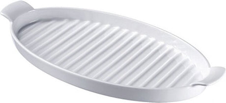 Westmark serveerschaal voor asperges, met 2 handgrepen, ovaal, lengte: 39,5 cm, porselein, kleur: wit, 62222260