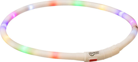 Trixie lichtgevende halsband hond usb siliconen oplaadbaar meerkleurig
