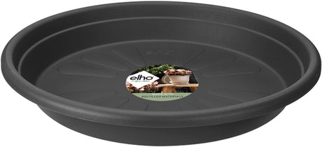 Elho universele schotel rond 21 - schotel voor binnen buiten accessoires - ø 21.0 x h 3.1 cm - antraciet