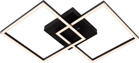 Lucide arianne - plafonnière (plafondlamp) - led - cct - 1x23w 2700k 4000k - zwart