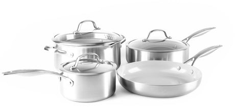 Greenpan venice pro evershine 7-delige set- tri-ply - pfas-vrij