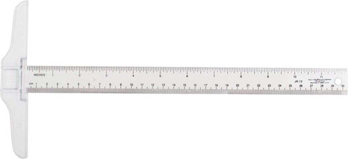 Westcott t-liniaal - tekendriehoek- 30cm - transparant - ac-jr12