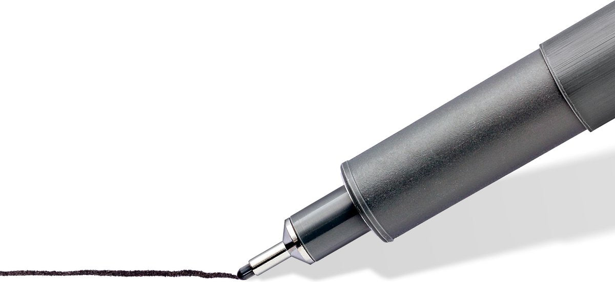 Staedtler - artist series - pigment liner - fineliner - zwart - 1.2 mm - 10 stuks
