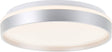 Brilliant britt - plafondlamp - ø 33 cm - led 22w - cct - dimbaar - afstandsbediening - zilver wit