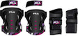 Fila beschermset - 3-pack - xs - zwart roze - driedelige set met pols elleboog en kniebeschermers