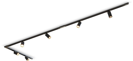 Calex railverlichting set, 3m met 6 spots, gu10, mat zwart, tracklight plafondlamp