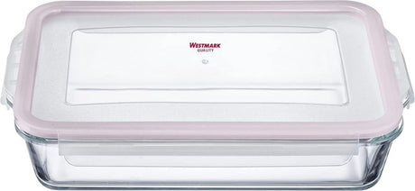 Merkloos sans marque glazen ovenschaal 2200 ml - luchtdicht, magnetron- en ovenbestendig