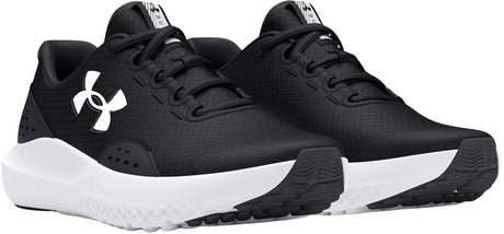 Under armour ua bgs surge 4-blk jongens sportschoenen - zwart - antraciet - wit