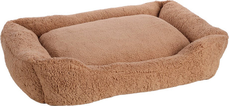 Flamingo hondenmand orthopedisch – hondenkussen – hondenbed – felpa rechthoekig – mokka – 100x80x25 cm – pluche mand met memory foam afneembare hoes – antislip bodem – wasbaar op 30°c xl