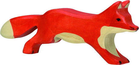 Holztiger bosdieren - vos lopend - 16x2x7cm - houten figuur - handgemaakt