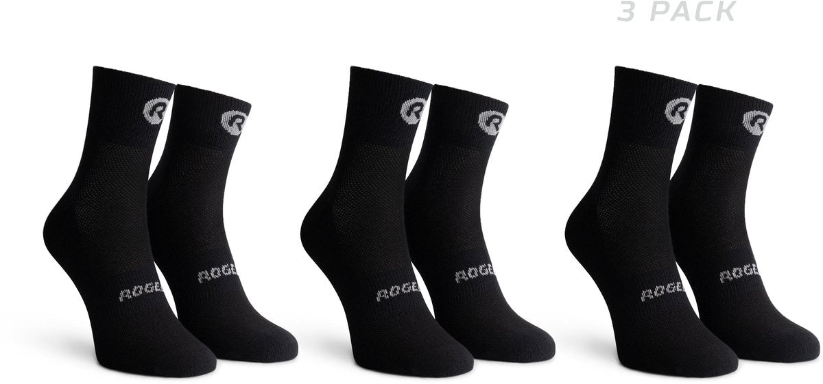 Rogelli core fietssokken - 3-pack - zwart - 40 43