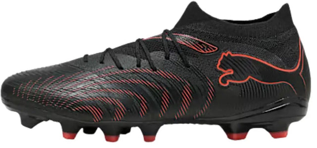 Puma future 9 match fg ag unisex sportschoenen - black-glowing red-strong gray 42.5