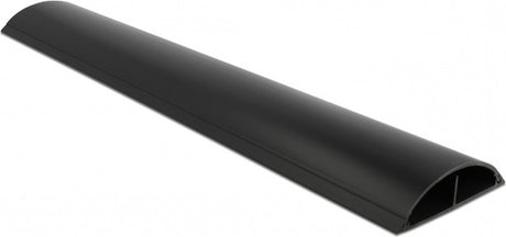 Delock kunststof kabelgoot half-rond met zelfklevende plakstrip - 100 x 8,9 cm zwart