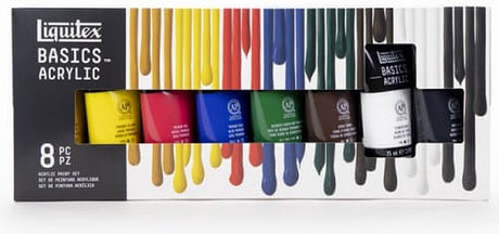 Liquitex basics acrylic colour set 8x75ml