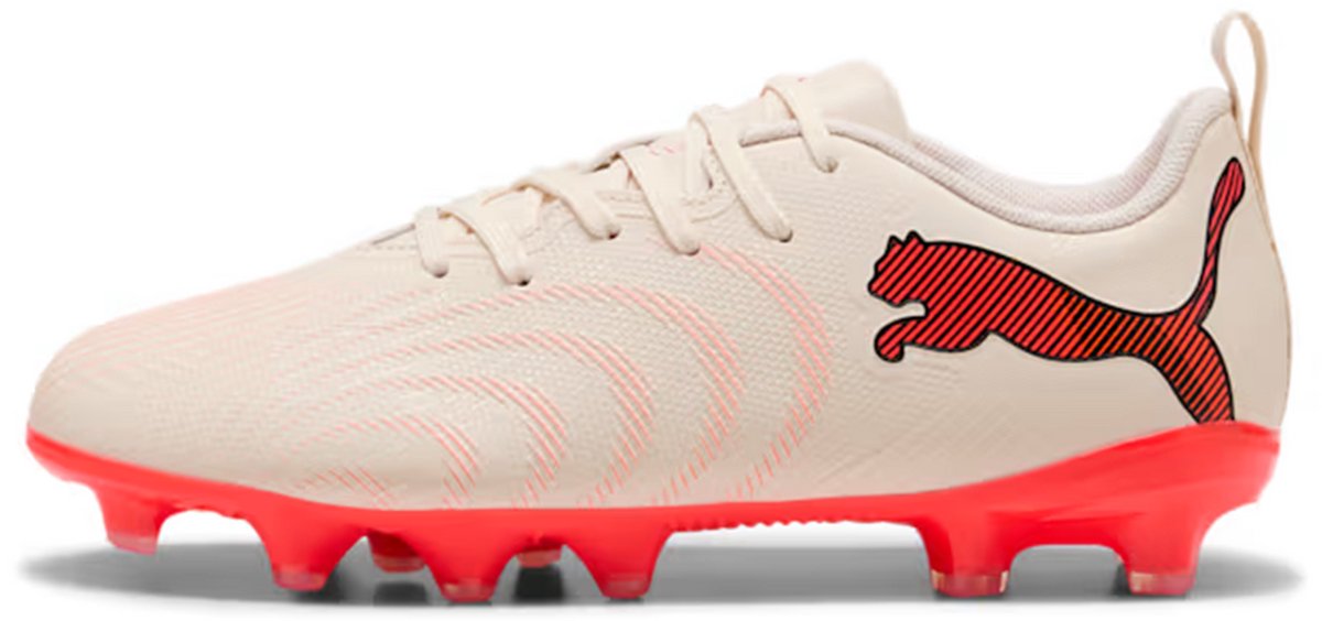 Puma future 9 play fg ag jr unisex sportschoenen - sugared almond- white-ultra red- black